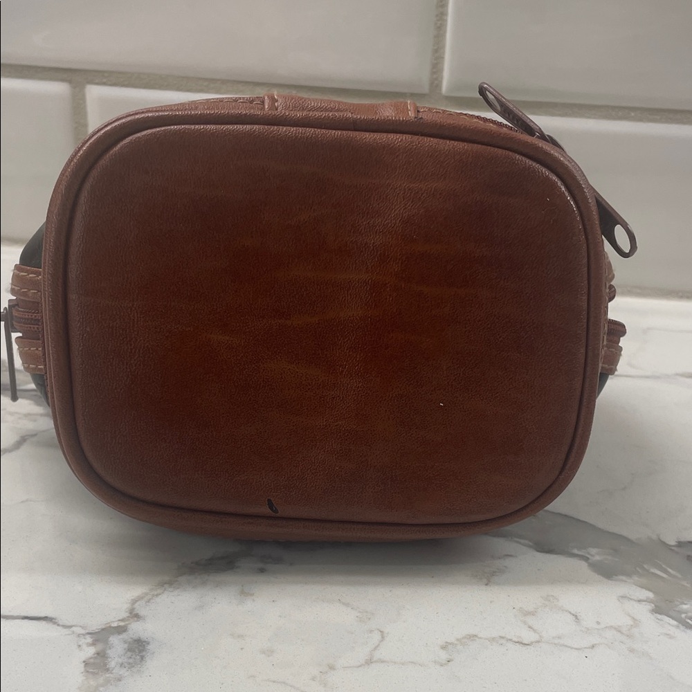 Elegant Black and Brown Mini Handbag - Picture 3 of 5